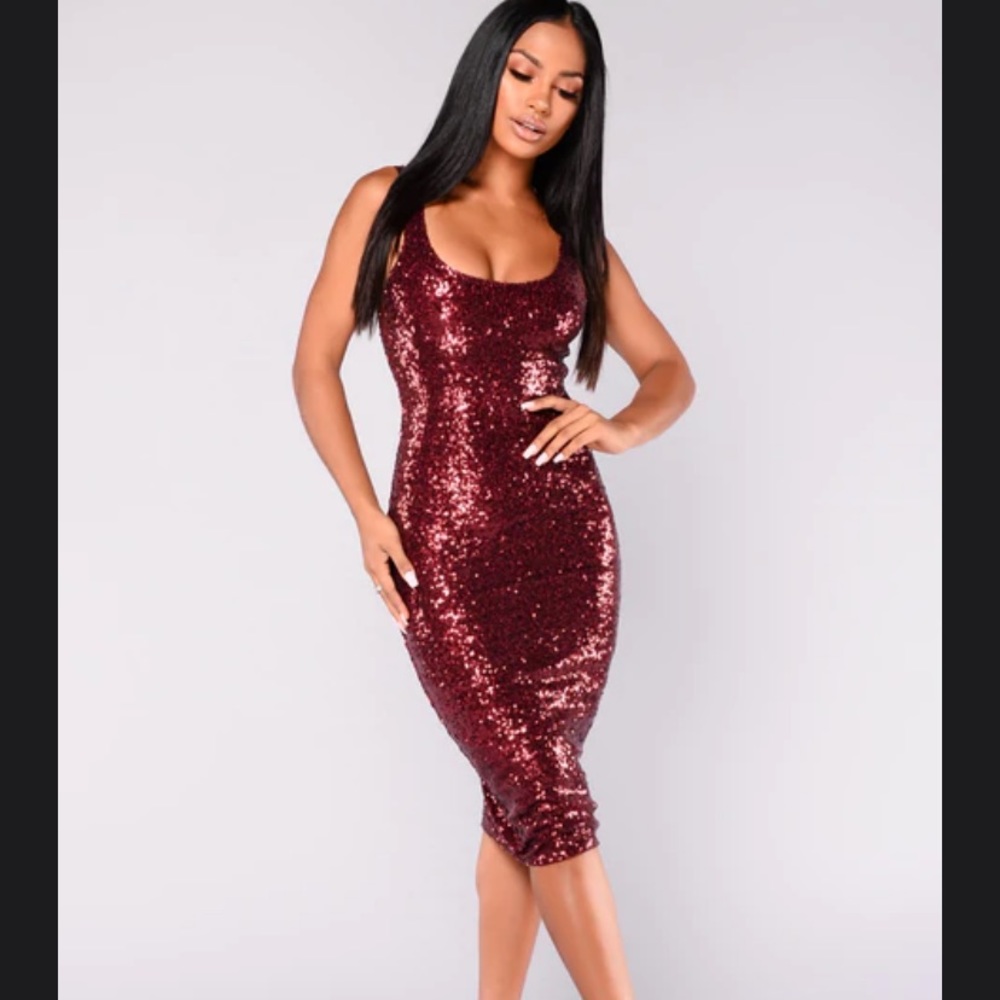 Fashion Nova sequin midi dress